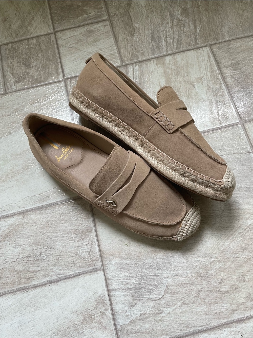 Women’s Tan Suede Espadrille Loafers